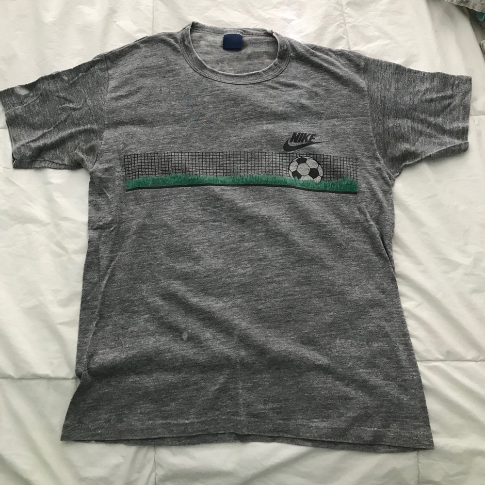 Vintage 80s Nike Blue Tag Soccer Tee